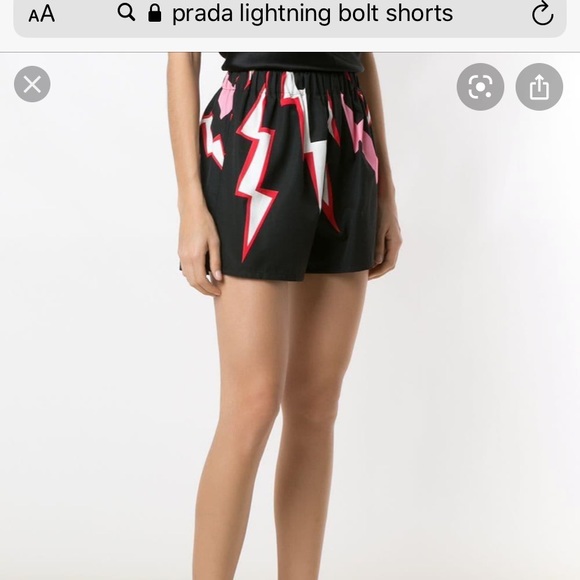 Prada Lightning Bolt Shorts - Picture 2 of 7